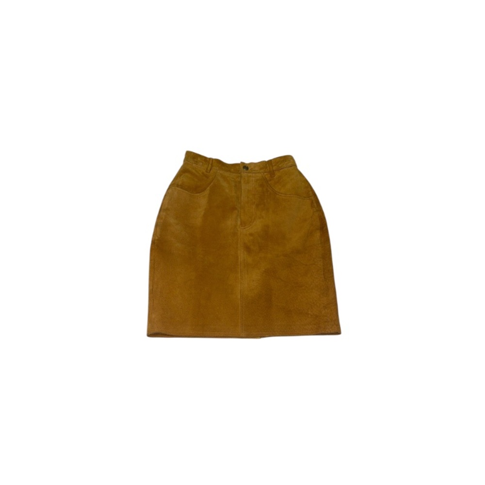 United Colors of Benetton Vintage Caramel Suede Skirt - Women's Size 40